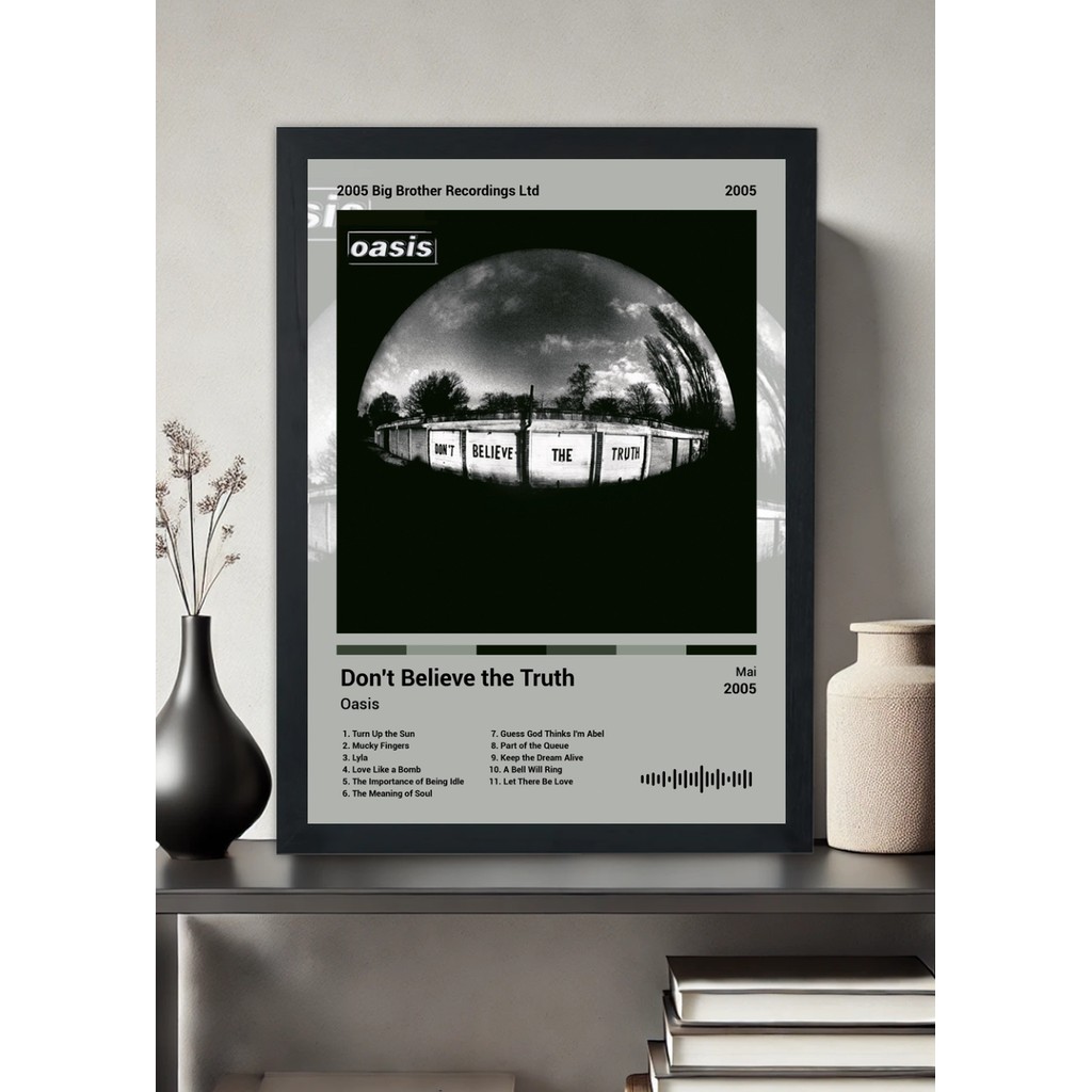 Quadro Oasis Don't Believe the Truth (Light) Com Vidro