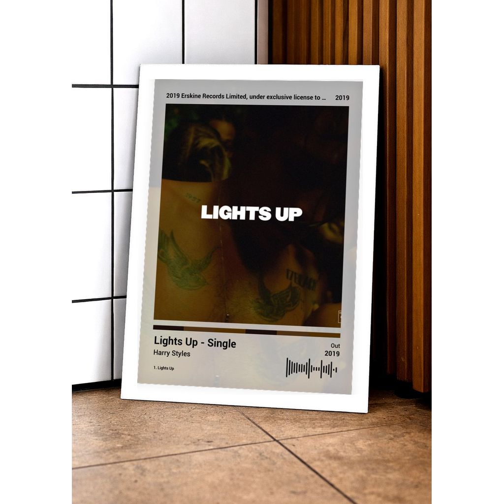 Quadro Harry Style Lights L C/ Vidro e Moldura