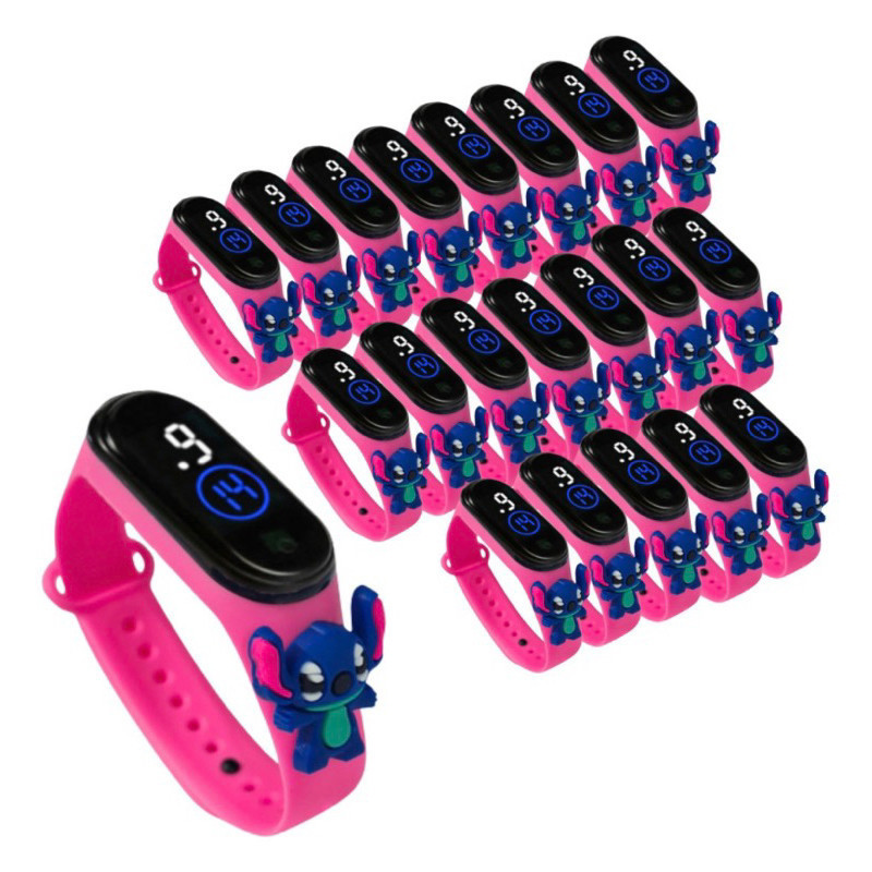 20 Relógios Stitch para Presentes/Lembrancinhas Festa Relógio Prova água Digital Led presente