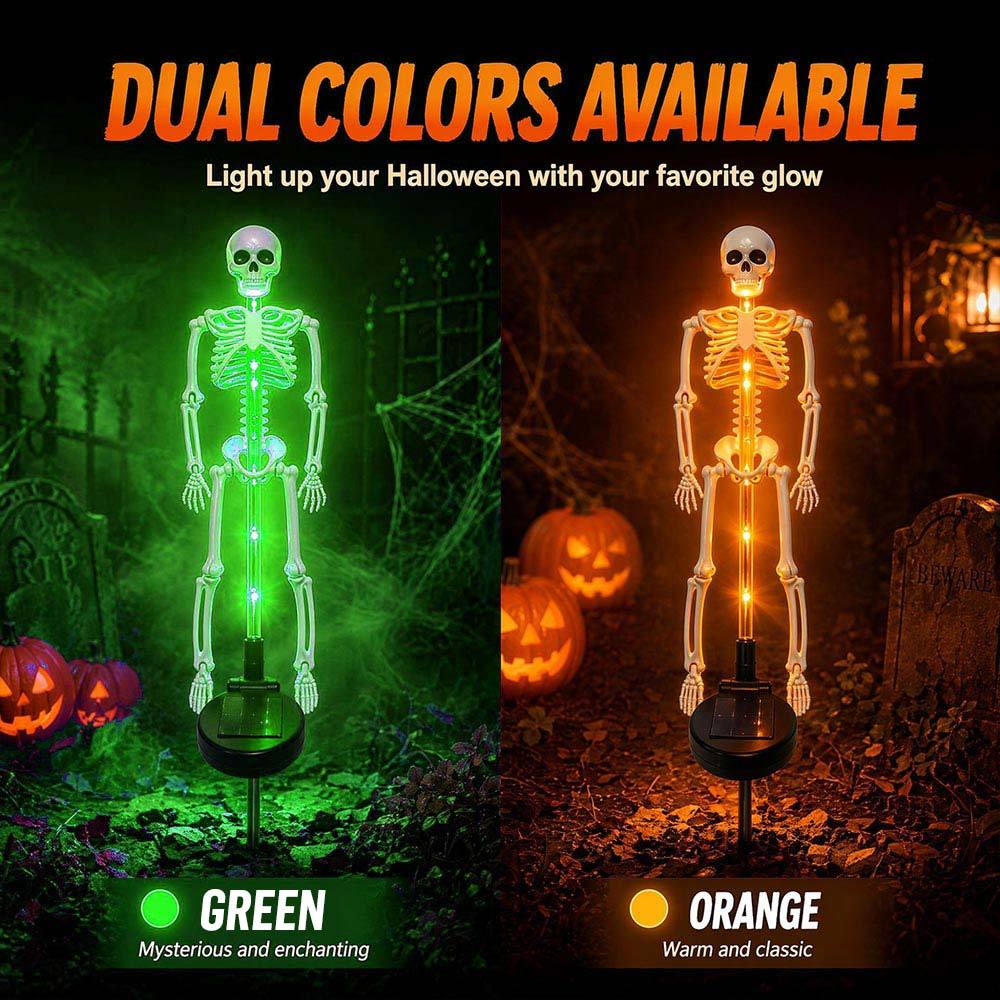 Halloween Skeleton Solar Stake Lights Outdoor Waterproof Garden Lamp For Yard Patio Halloween Party Scene Decor