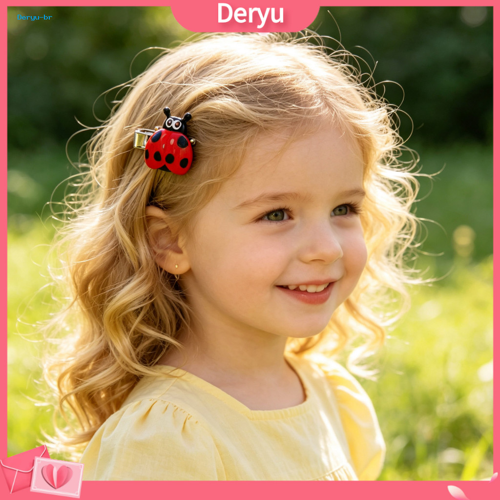 Small Ladybug Bee Hair Accessories Mini Clamps for Bangs 10pcs Cute Cartoon Clips for Girls – Dragonfly Non-slip Barre