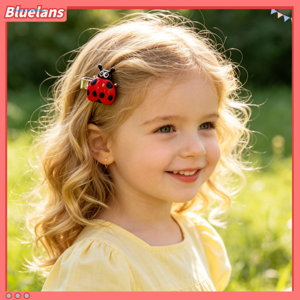 Small Ladybug Bee Hair Accessories Forest Themed Decorations 10pcs Cute Cartoon Clips for Girls – Dragonfly Non-slip M