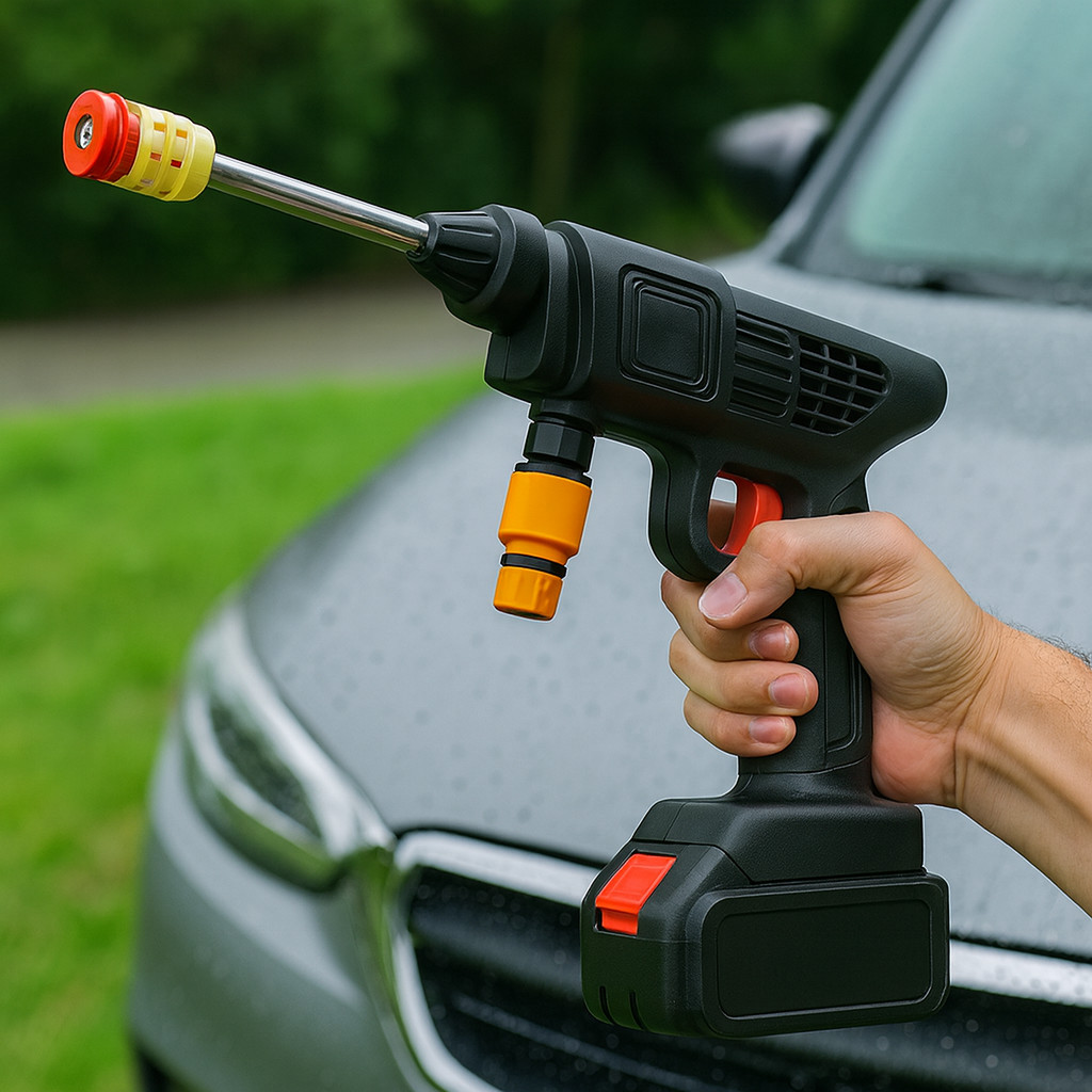 Lavador Portátil Recarregável Alta Pressão 48V Pistola Lava Jato carro moto quintal garagem limpeza