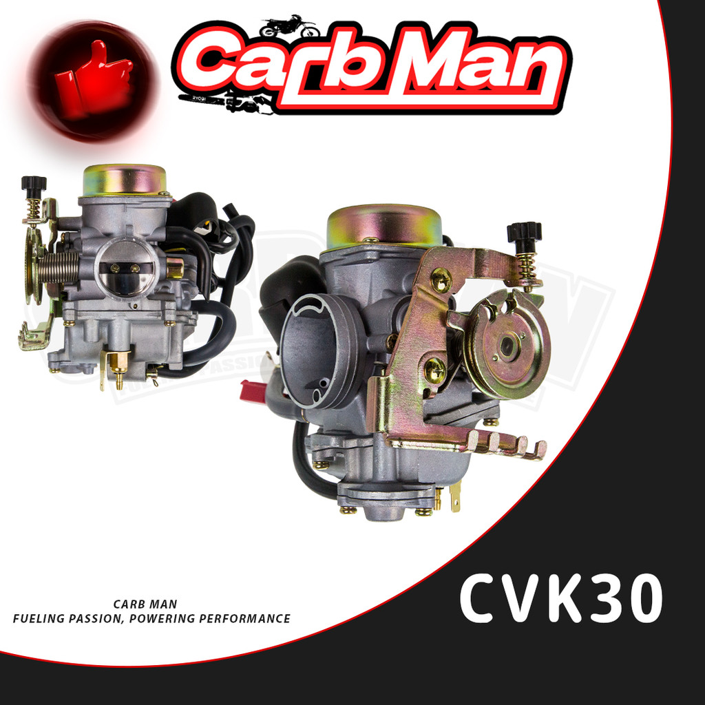 Carburador CVK 30mm 4T Para Linhai 260 300 Quadriciclo CFMoto 250 YP250 95-06 Bocal 36mm Filtro 50mm Afogador Eletrico