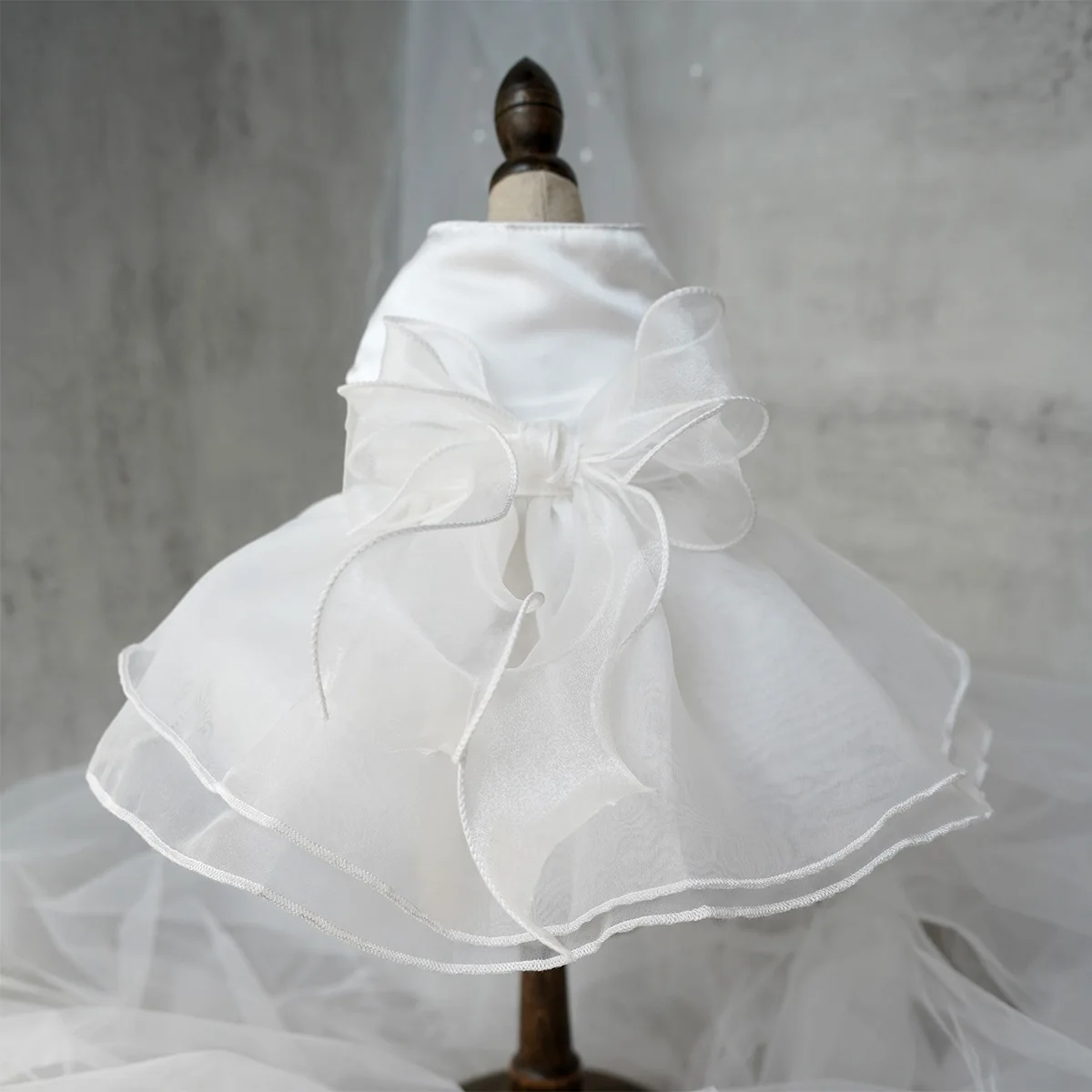 Wedding Dress for Small Dogs White Outfit for Yorkies Chihuahua Pet Formal Apparel for Puppy and Cat Summer Clothes
