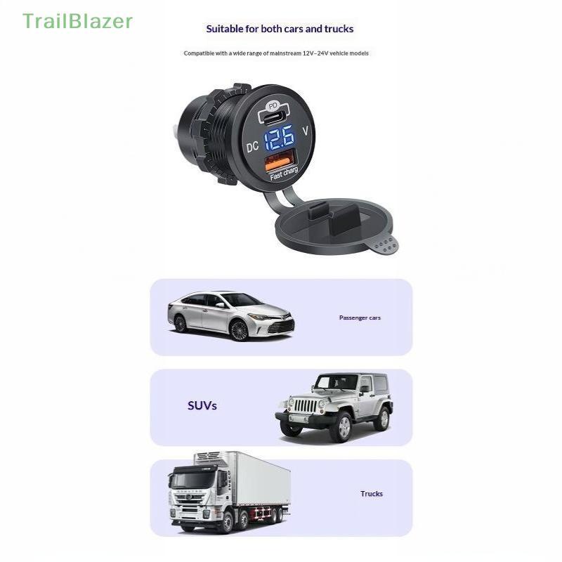 TR 68W Dual USB Car Power Socket 12-24V Carregador À Prova D'água Para Motocicleta , Barco , Caminhão , Aventuras Ao Ar
