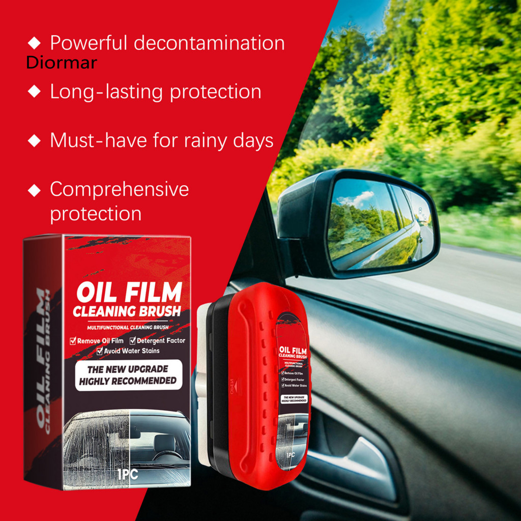 Car Glass Film Cleaner Anti-fog Powerful Windshield Oil Remover – Easy Brush for Automotive Care Tool for Streak-free