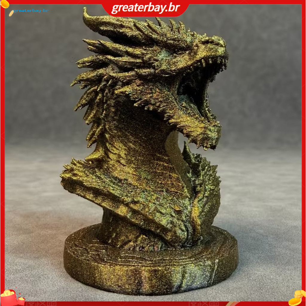 3d Printed Dragon Head Figurine – Fantasy Mythical Statue for Home Office Desk Decor Unique Gift for Collectors and Fa