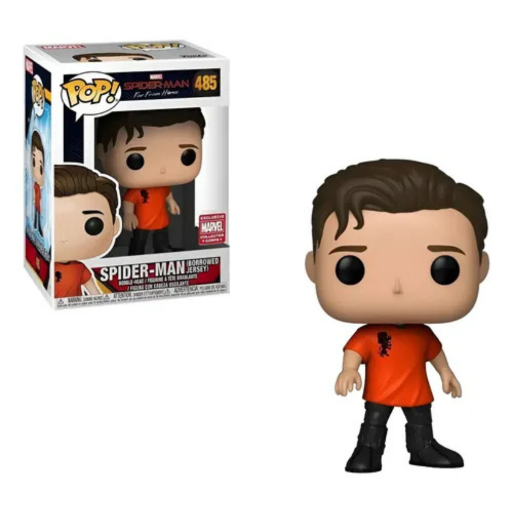 Funko Pop Spider-Man (Borrowed Jersey) 485 Marvel Collectors Corps Exclusivo Spider-Man Far From Home