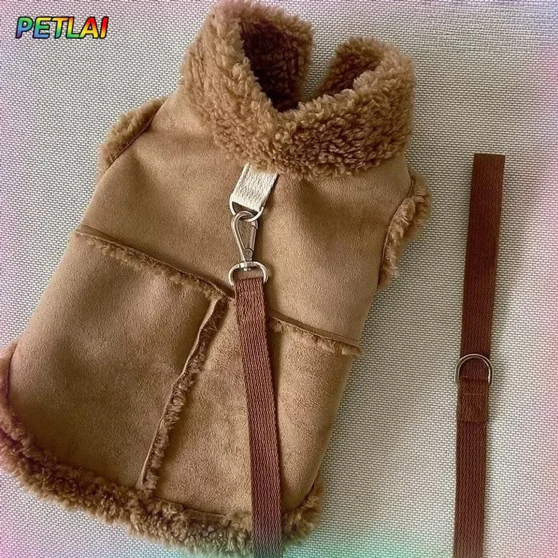 Dog Cute Vest Clothes Jacket Accessories Small Dog Luxury Autumn  Winter Medium Dress Soft Pet Clothing Designer Coat Home