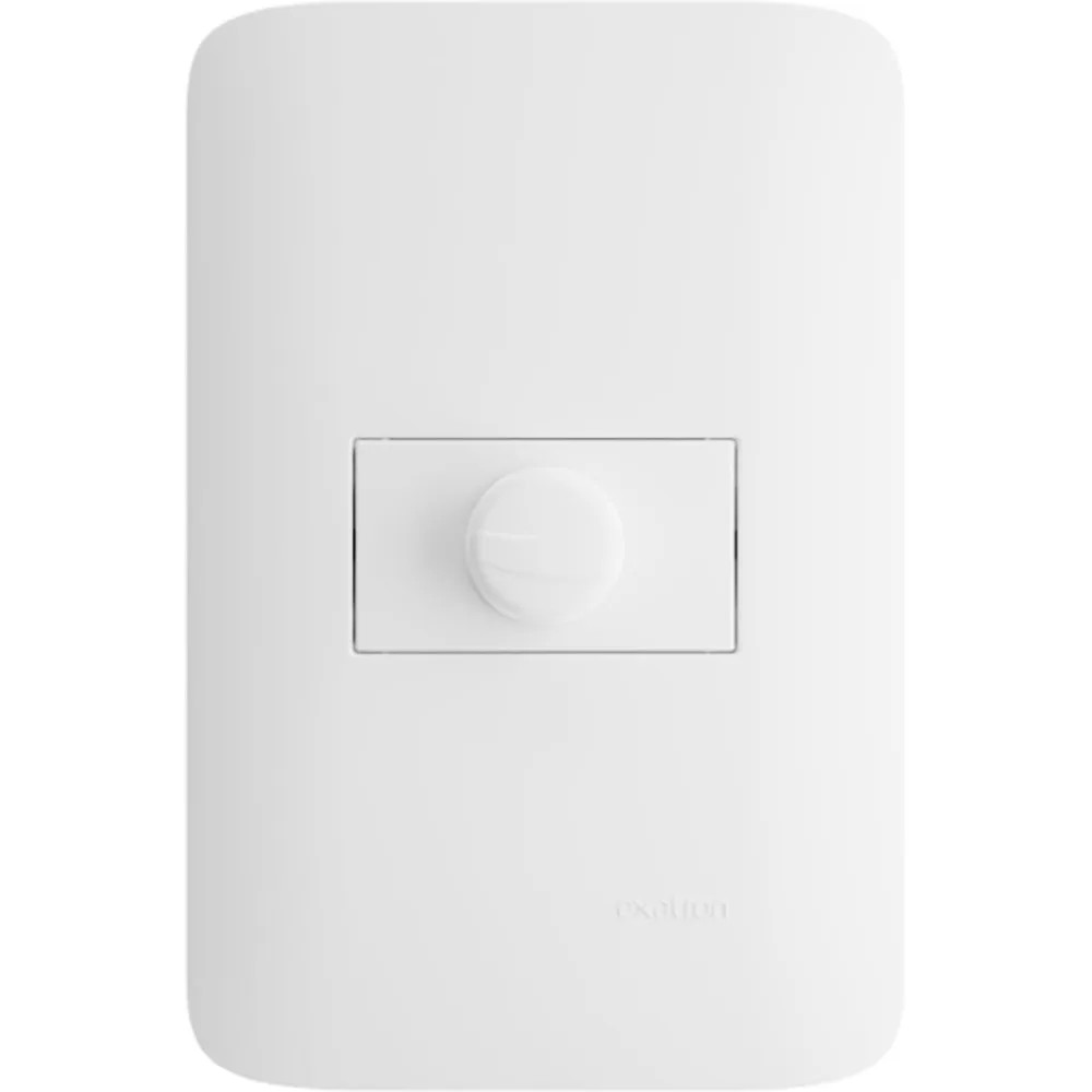 2x Interruptor Dimmer Ventilador Lâmpada 4x2 Rotativo Branco
