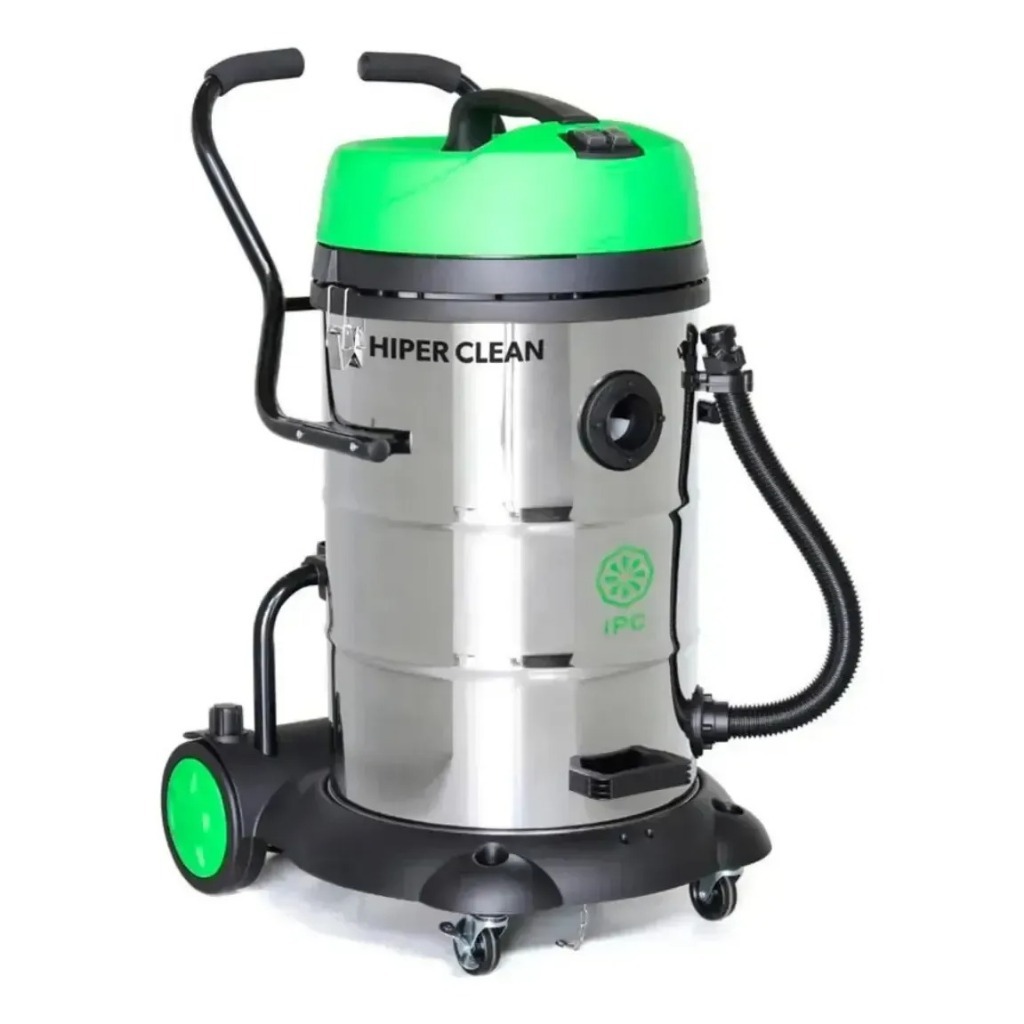Aspirador de Pó e Água Industrial IPC Hiper Clean 75L Inox 220V 2400W 2 Motores Uso Profissional