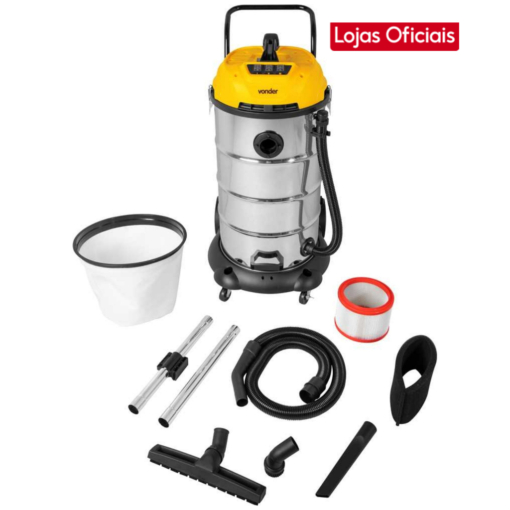 Aspirador De Po E Liquido Industrial 90 Litros Vonder APV 3690 Profissional 3 Motores 3600W