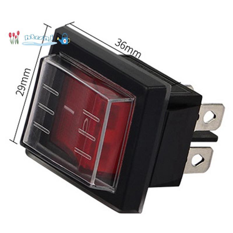 Heheshophtrshj11pc 36X29Mm SPST Interruptor Oscilante De Barco À Prova D'água De 4 Pinos Para Aspiradores Industriais Co