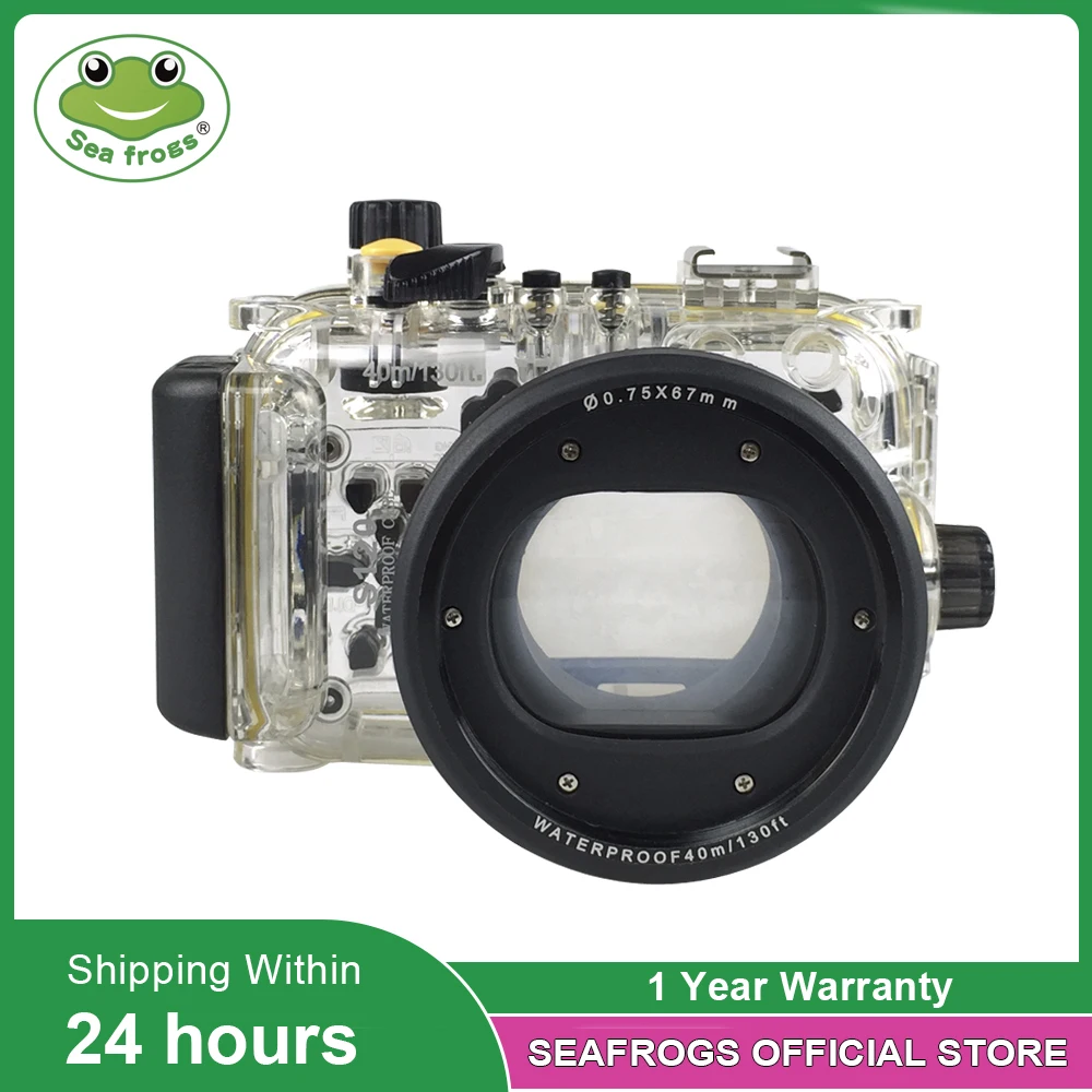 Seafrogs for Canon S120 40m/130ft Meikon Underwater Camera Housing for Cannon Diving Photography Accessories