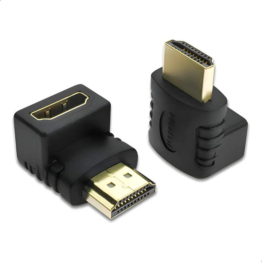 2 Adaptadores Plug Hdmi 90 Graus Em Conector Em L Tv Painel
