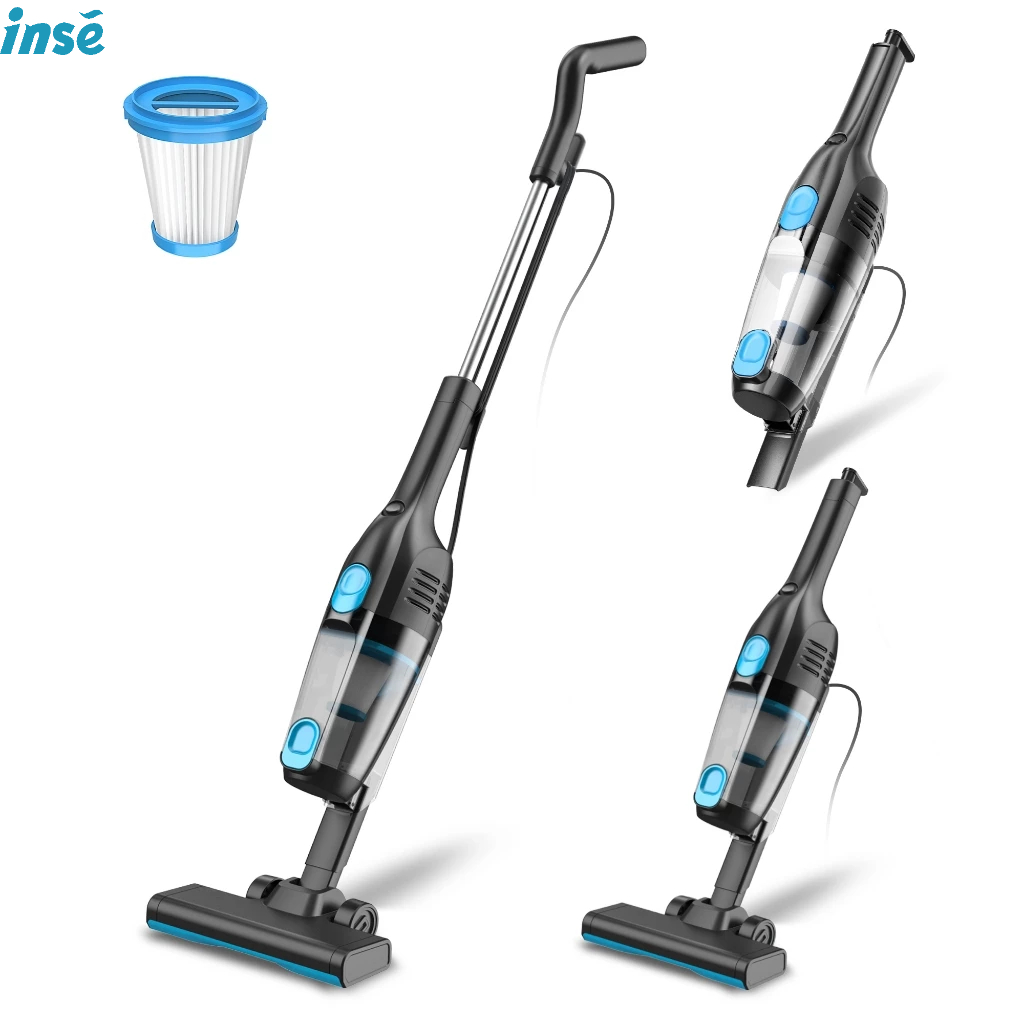 INSE Aspirador com Fio Leve e Potente, Ideal para Pisos, Carpetes e Pelo de Animais