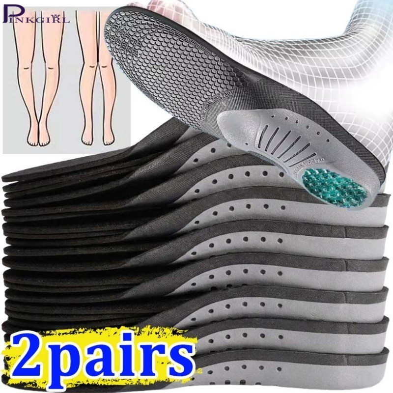 [Chic] Palmilhas Esportivas De Suporte De Arco De 1/2 Pares-Com Almofada De Gel De Calcanhar-Para Homens E Mulheres-Inse