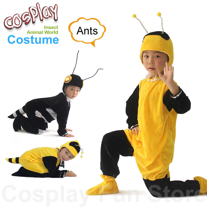 Fantasia de formiga para crianças, trajes de animais, roupa para apresentações, roupa de festa infantil, macacão de inse