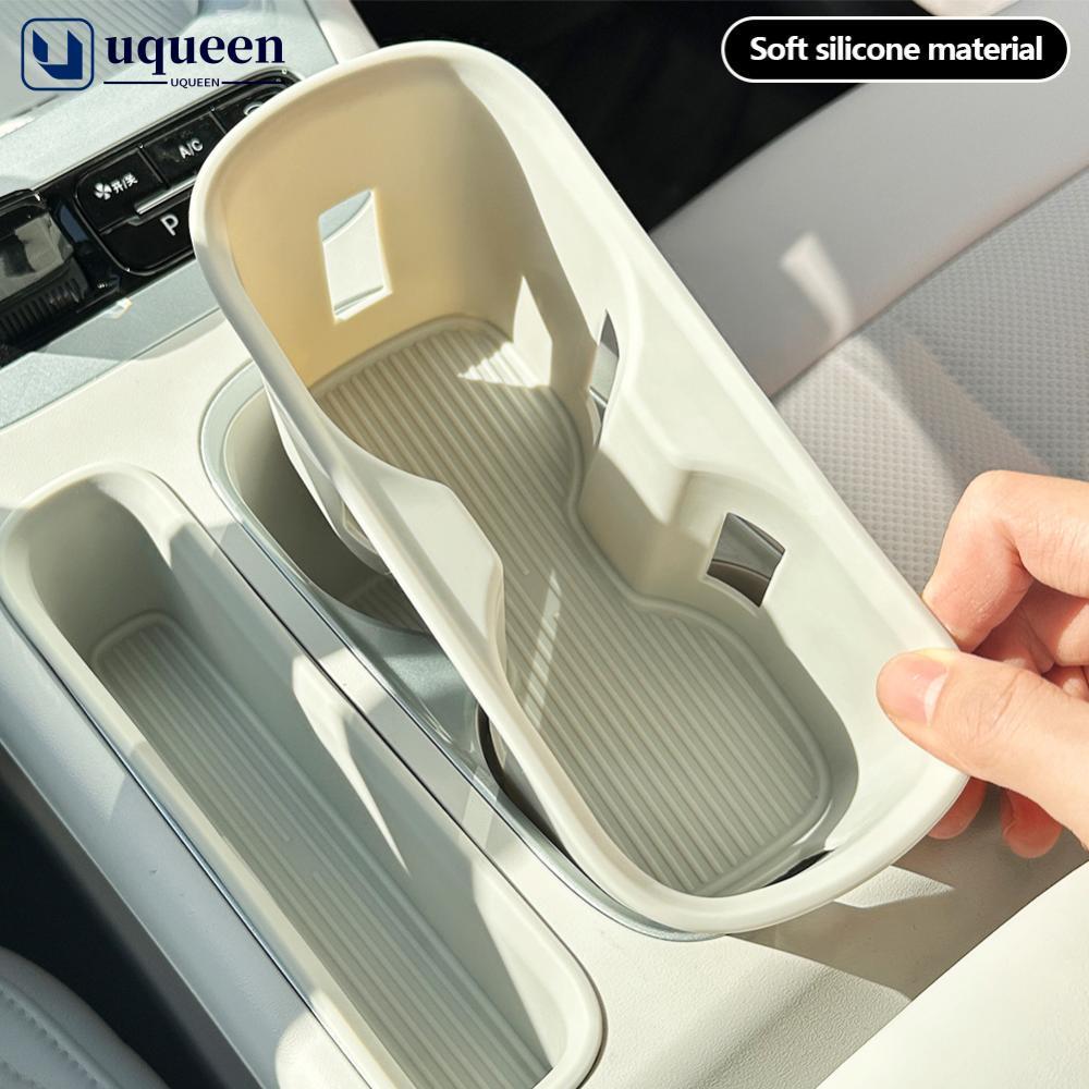 UQUEEN 2 Pçs/Set Silicone Suporte De Armazenamento De Copo De Carro Caixa Organizador De Console Central Bandeja De Inse