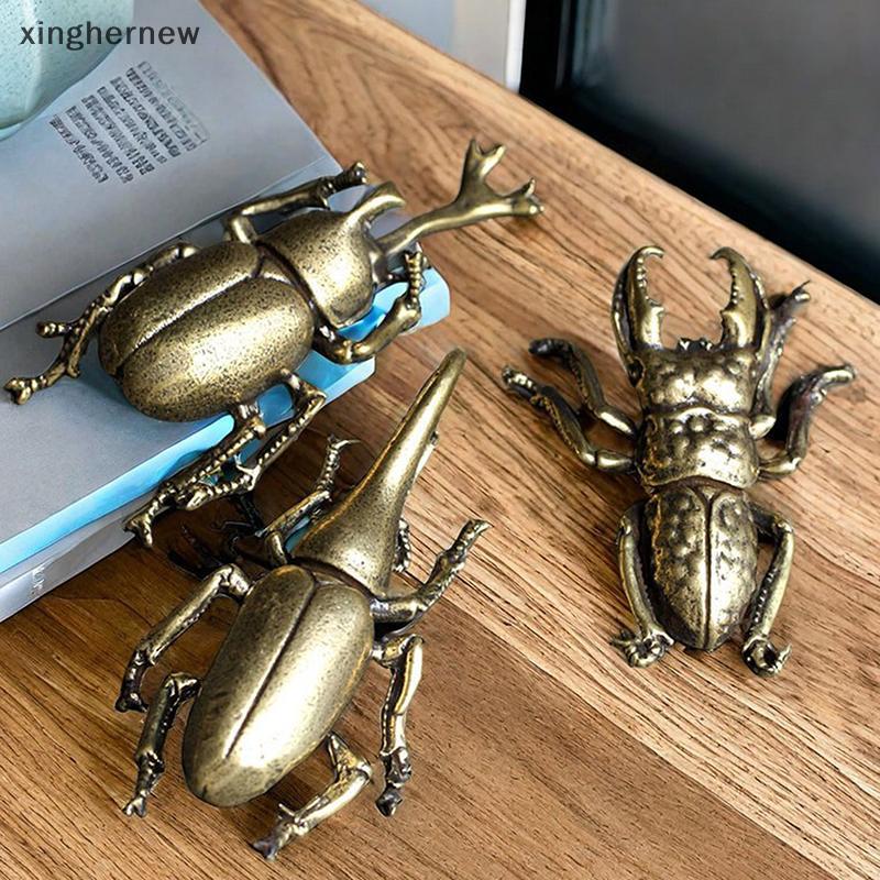 xinghernew Estatueta Em Miniatura De Besouros Disponíveis 3 Estilos , Decoração De Mesa Pequena , Vintage , Cobre , Inse