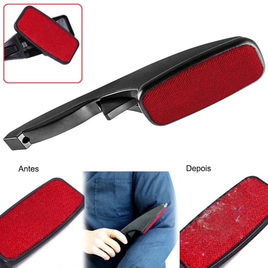 Escova Tira Pelo Giratório com Cabo Eletrostática Remove Pelos Roupa Sofá Carpete Tapete Qualidade e Resistente pro