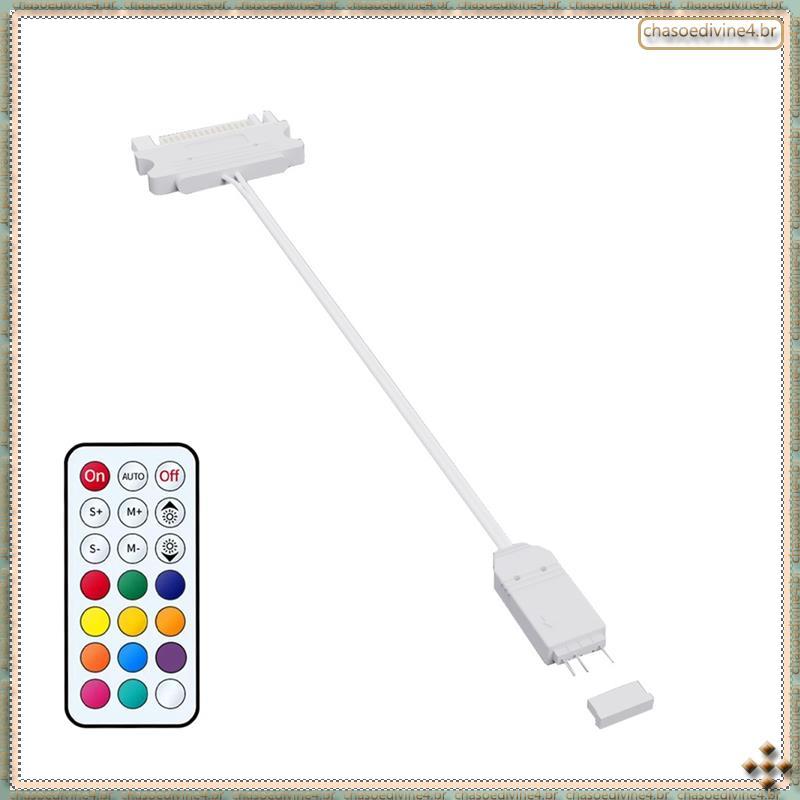 [Ykr] Controlador ARGB Para Computador CPU Case Cool Fan LED Light Radiator RGB Controller SATA 5V 3Pin Fonte De Aliment