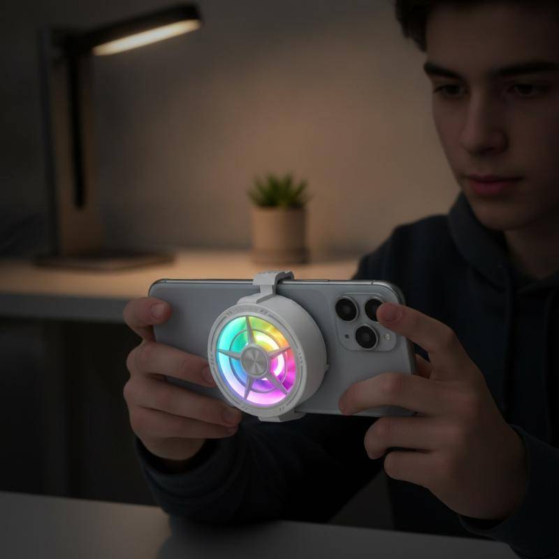 MOVE Clip On Phone Cooler Fan Baixo Consumo De Energia RGB Light USB Powered Fast Radiator Para Uso Em Jogos BR