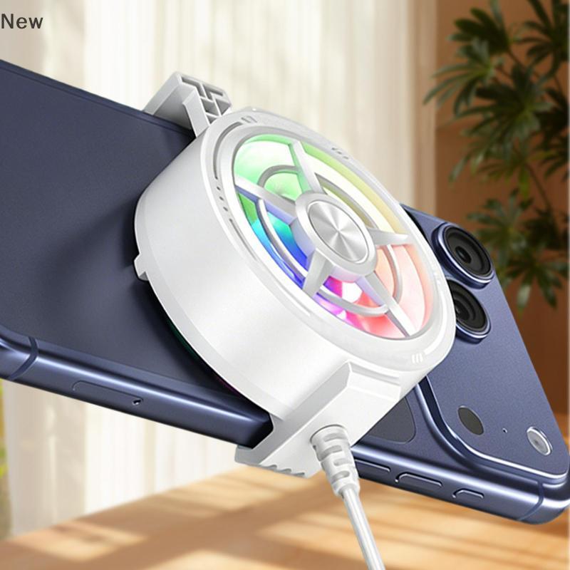 Clip On Phone Cooler Fan RGB Light USB Powered Suporte De Radiador De Resfriamento Rápido Para Jogos Ao Ar Livre