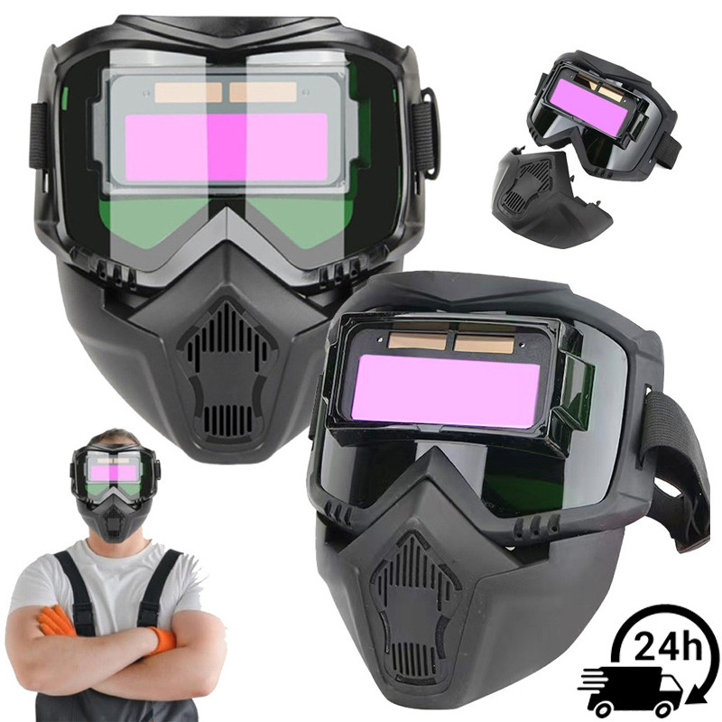 Auto Darkening Goggles Welding Mask Solar TIG MIG MMA MAG KR KC Electric Helmet