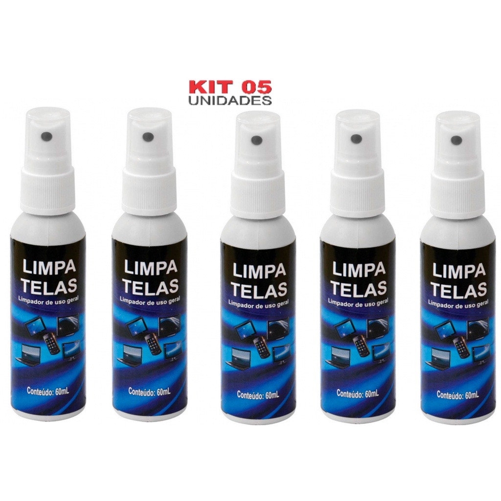 Spray De Limpeza Clean Limpa Telas Implastec 60ml - KIT com 5 Unidades
