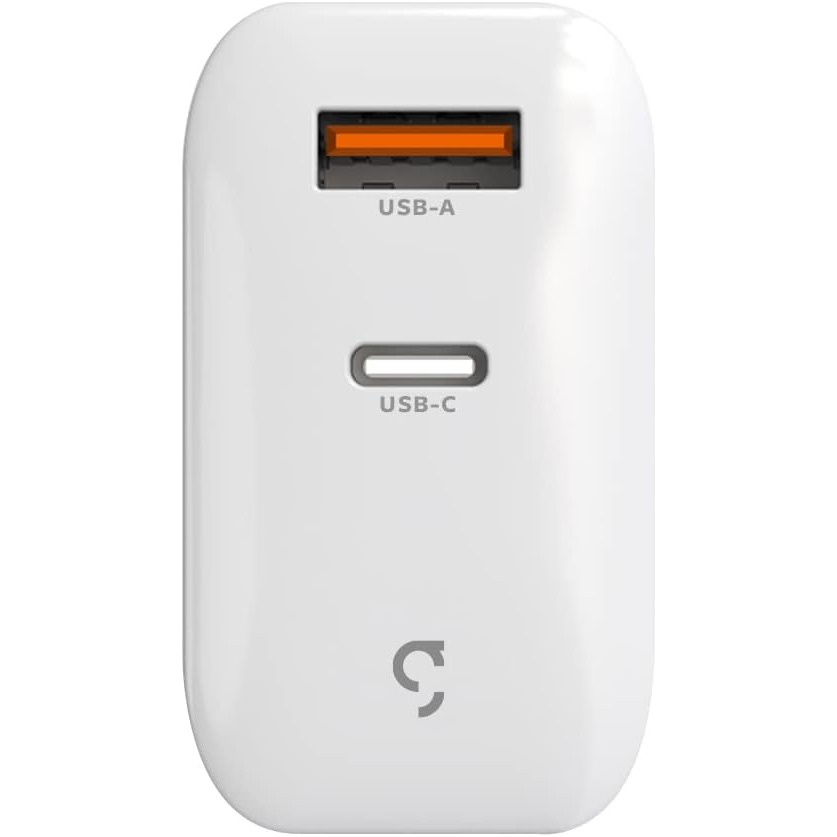 Carregador rápido 2 Entradas USB e Usb-c GaN Duo 48W Universal GEONAV