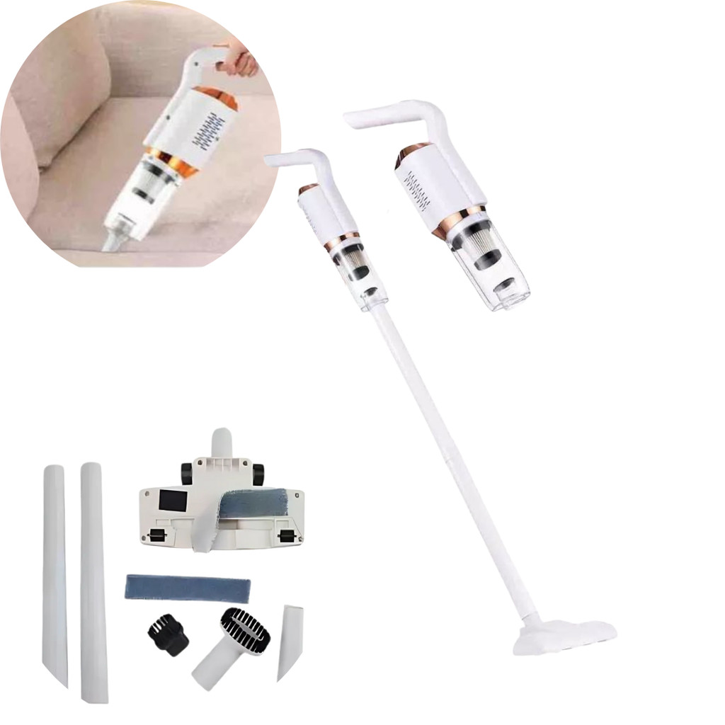 Aspirador de Pó Portátil Sem Fio Vertical Multifuncional Recarregável USB Bivolt