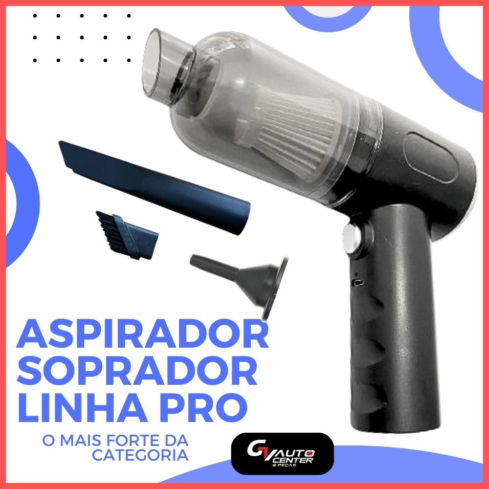 Aspirador De Pó Automotivo Linha PRÓ Portátil 3 em1 Carro e Casa Multifuncional