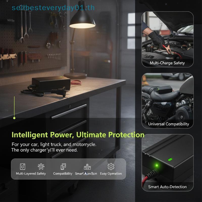 & Sellbest Wet Dry Chumbo Ácido Bateria Display LED Moto Tru Carregador De 12V 4AH-20AH 220V Power Puls Repair Charger .