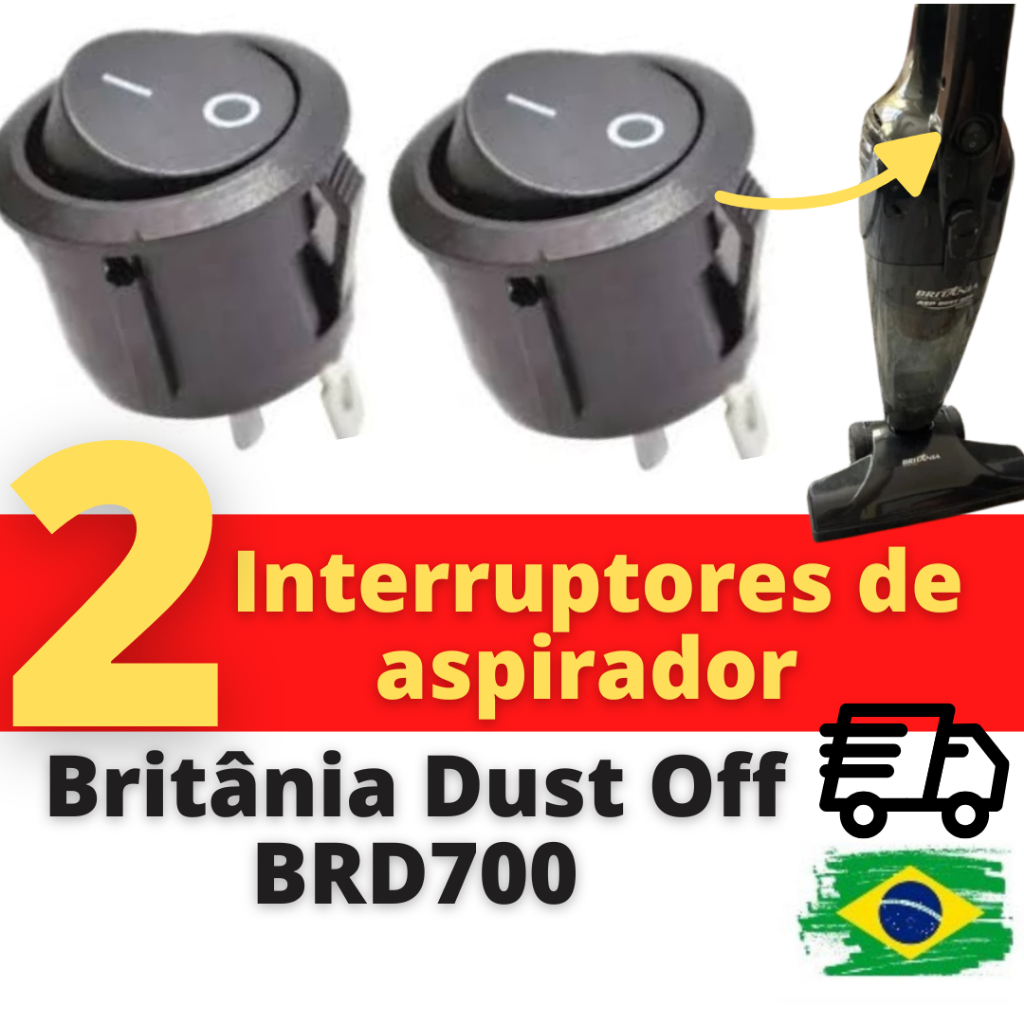 Botão Liga Desliga para o Aspirador Britânia Dust Off BRD700 (02 botões)