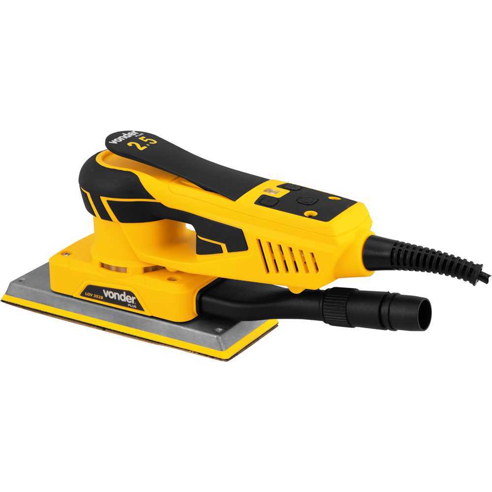 Lixadeira Orbital com Aspirador e 9 Lixas Brushless 350W 220V Vonder Plus LOV352B Profissional