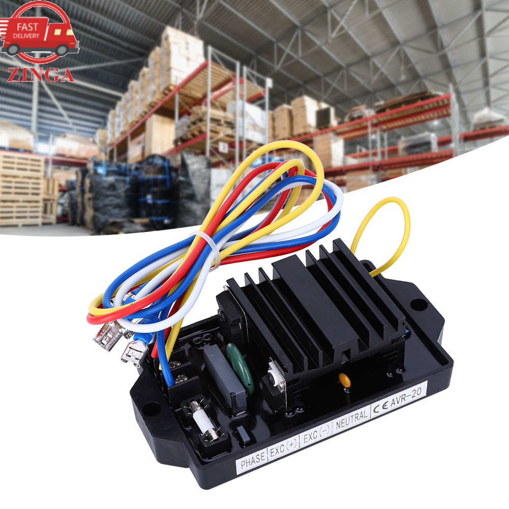 Regulador Automático de Tensão zinga-br AVR-20 Gerador de Quatro Fios com Baixa Frequência para Peças Brushless