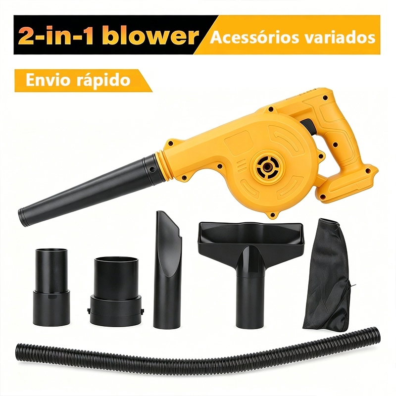 Professional Electric Leaf Blower & Vacuum Combo, 2-in-1 Garden Yard Cleaner