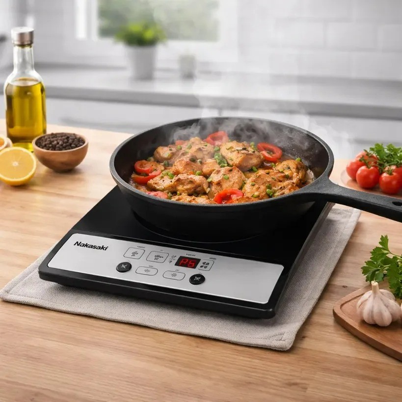 Cooktop De Indução 2100w Potente E Portátil De Ceramica C/ Painel Touch  - Envio Imediato