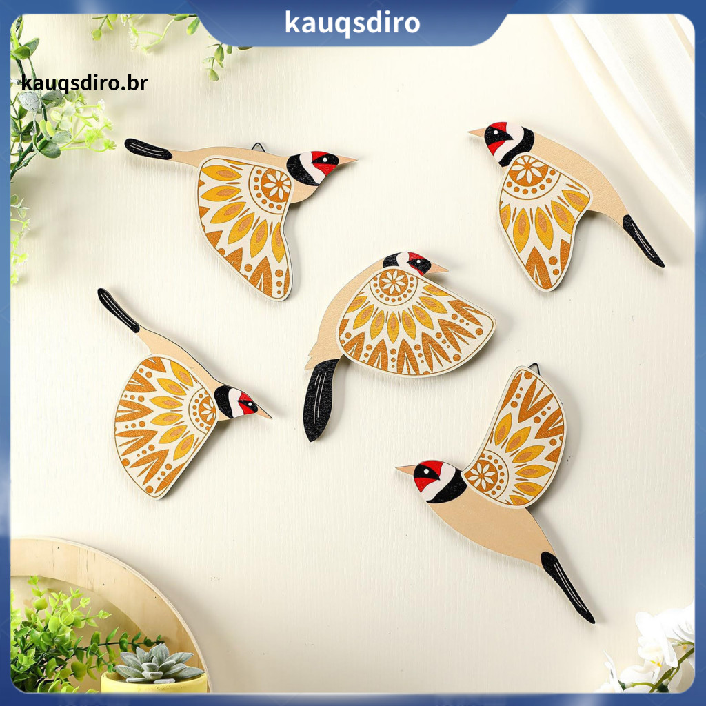 Birds Home Decoration Unique Artistic Wall Decorations Rustic Wooden Bathroom Sign Flying Art Decorative Restroom Decor