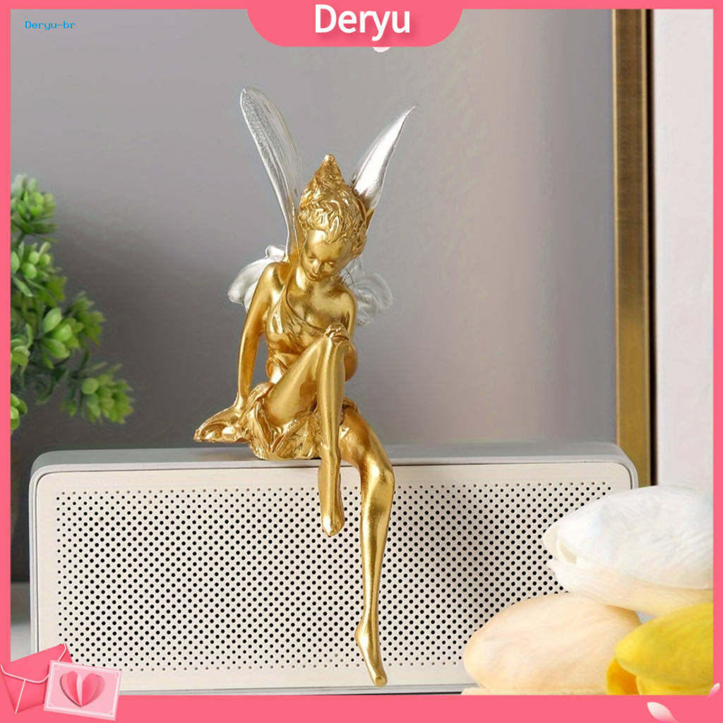 Decorative Ornament Room Decor Flower Fairy Sculpture Small Home for Bedroom Office Table Decoration – Elegant Garden