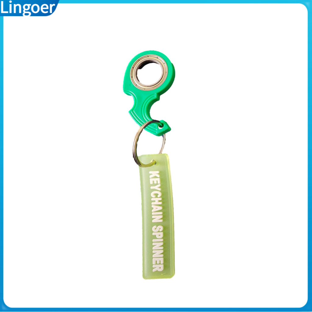 Fingertip Rotating Keyring Fidget Spinner Toy Metal Anti-stress Keychain for Anxiety Relief for Teens Adults Portable St