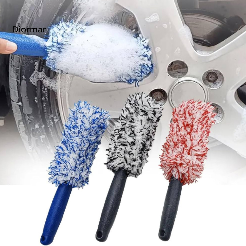 Rim Cleaner Cleaning Tool Set Car Tire Wheel Hub Brush with Long Handle – Detachable Portable Multipurpose Wash Mainte