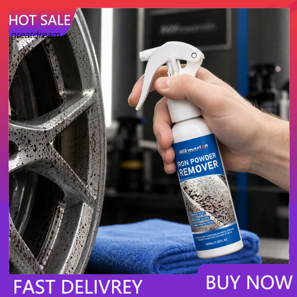 Rust Removal Spray for Cars Protective Prevention Car Remover 100ml – Portable Metal Wheel Rim Cleaner Dissolves Stain
