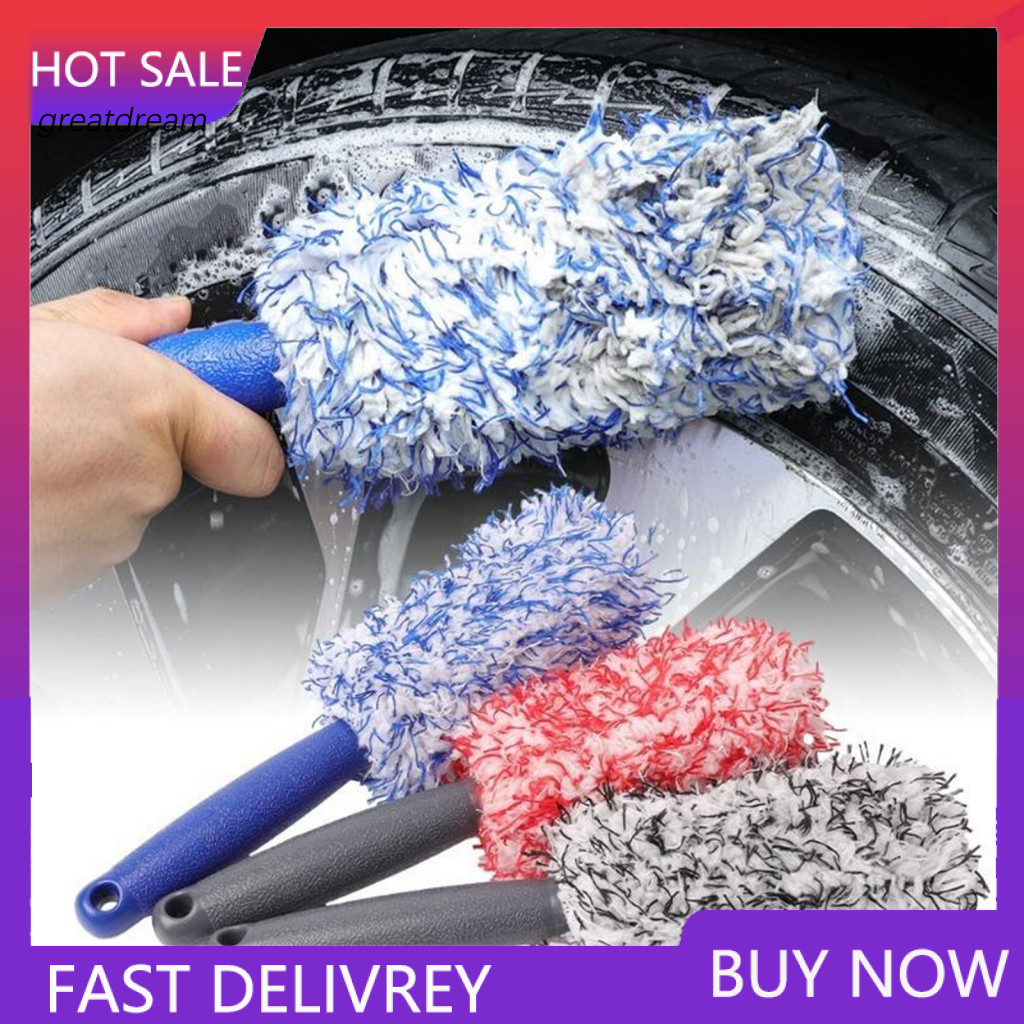 Rim Cleaning Tool Set Cleaner Car Tire Wheel Hub Brush with Long Handle – Detachable Portable Multipurpose Wash Mainte