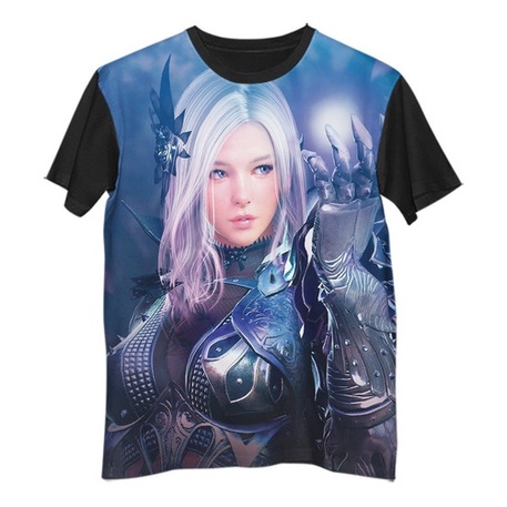 Pt Camisa Camiseta Black Desert Mmo Rpg Girl Knight G1535