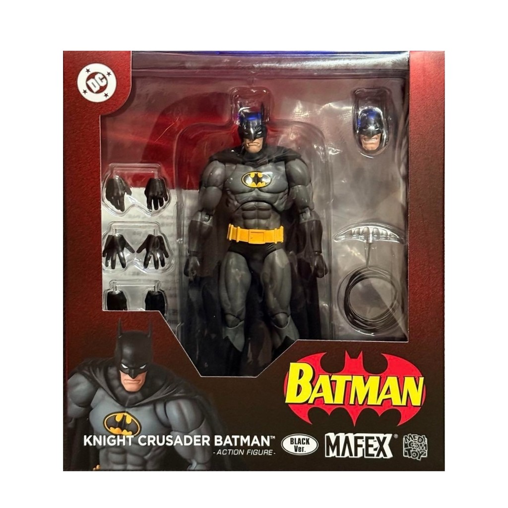 Boneco MAFEX No.270 DC Comics Knight Crusader Batman (Black Version)
