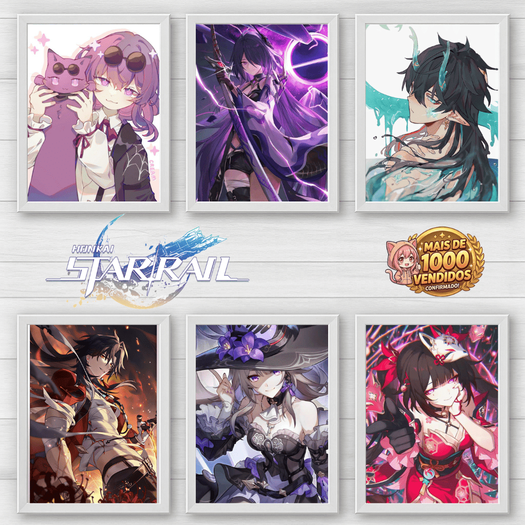 Placas Decorativas Quadros - Honkai Star Rail (Hoyoverse), Anime