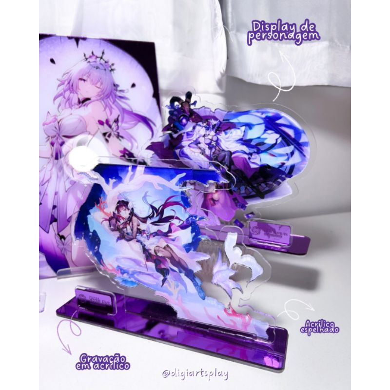 Displays personalizados em acrílico Honkai Star Rail - Roxo